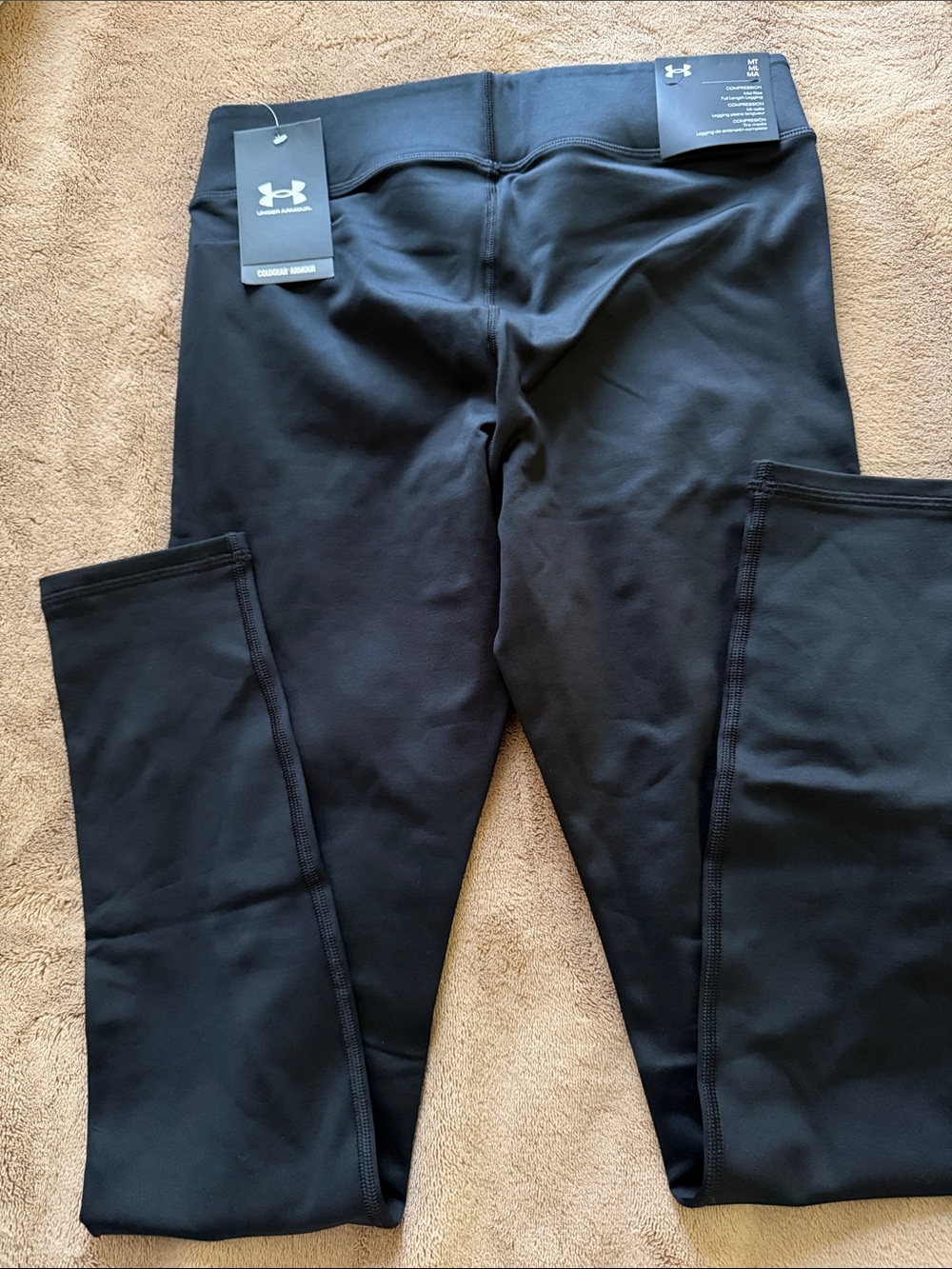 Under Armour Black Mid-Rise Performance Leggings